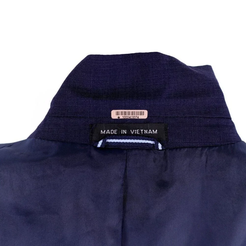 Tommy Hilfiger Wool Polka Dot Peak Lapel‎ 2 Button Suit Jacket 42R Or Slim 44R